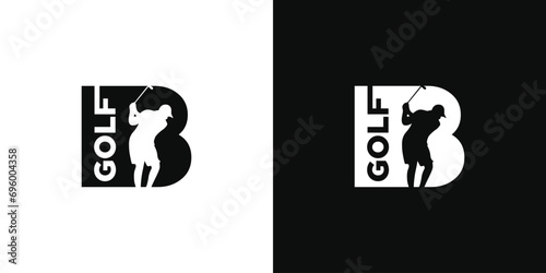  Unique and modern initial B golf logo design