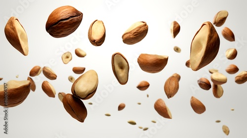 Realistic 3D Render of Pistachio Nuts in Motion