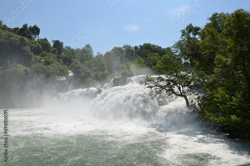 big cascade of the waterfalls in "Krka National Park"