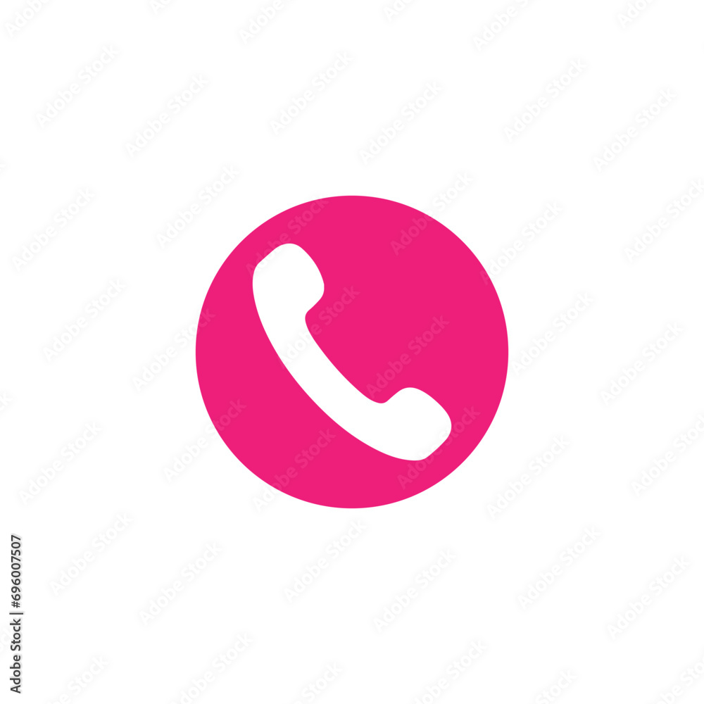 Magenda coloured phone icon illustration Magenda coloured phone icon illustration