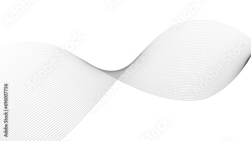 abstract background with lines. modern wavy stripes on white background isolated. curved wavy line, smooth stripe.