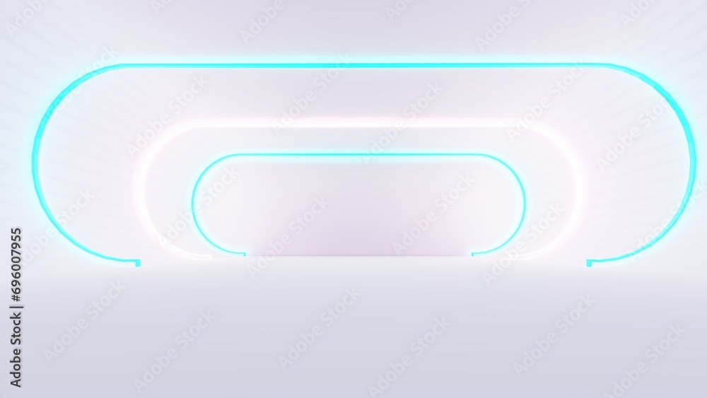 Futuristic interior background lamps glowing in tunnel 3d render Futuristic interior background lamps glowing in tunnel 3d render