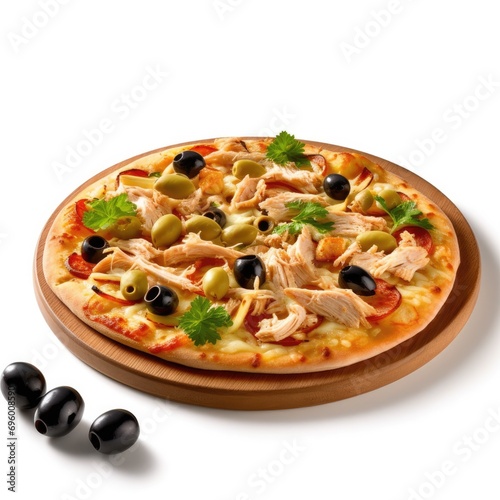 Chicken Pizza w Olives Bell Pepper