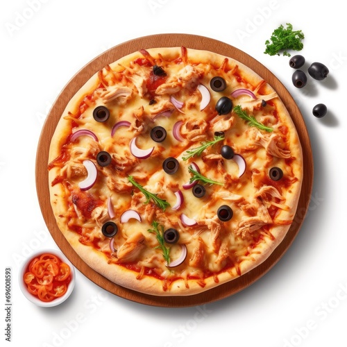 Chicken Pizza w Olives Bell Pepper