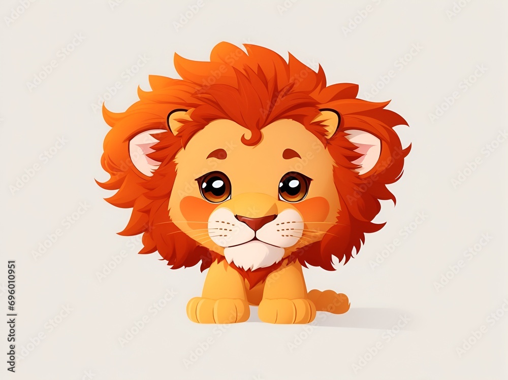 lion cartoon isolated on white lion cartoon isolated on white