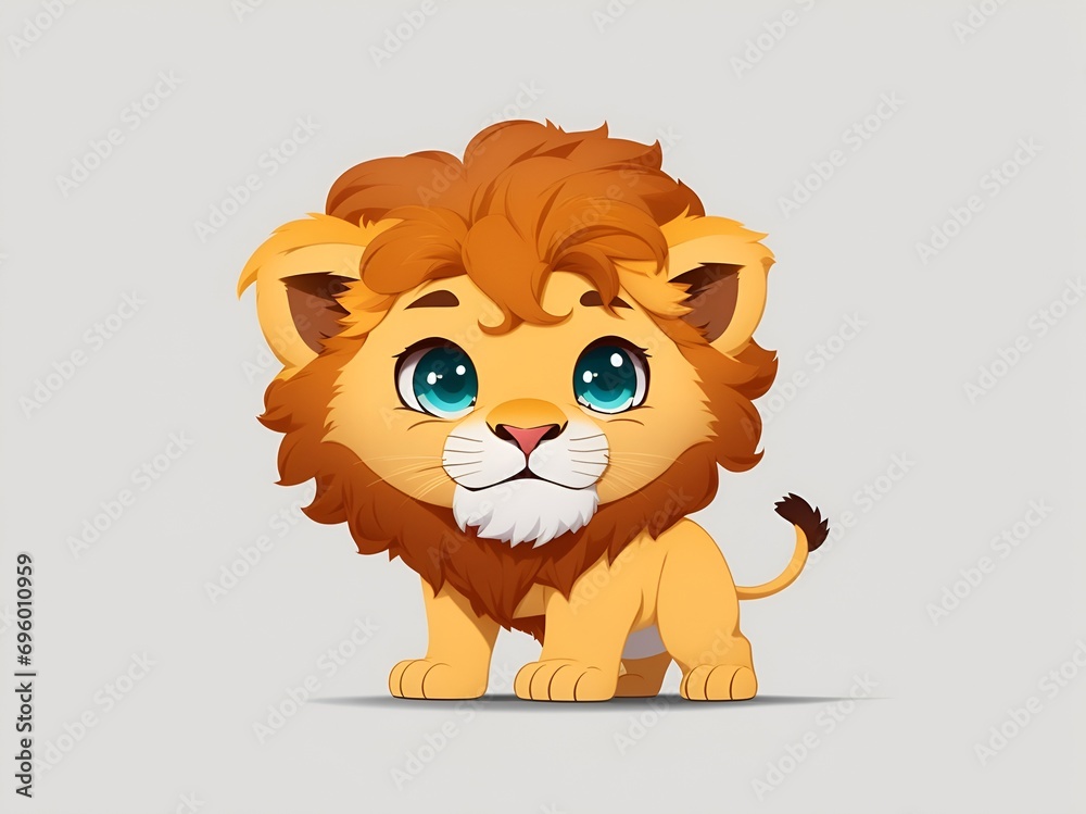 lion cartoon isolated on white lion cartoon isolated on white