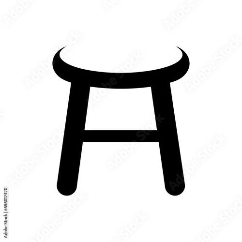 Milking stool icon
