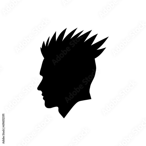 Hair style faux hawk icon