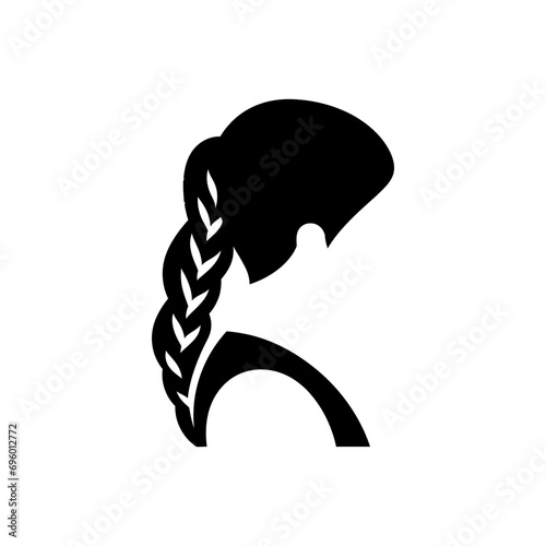 Women hair style braid icon