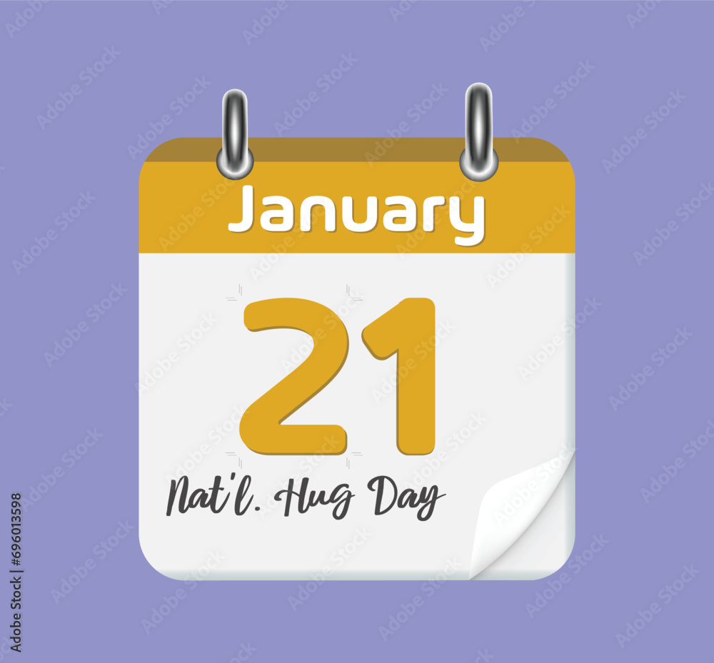Calendar with the date January 21. Days of the year. Calendar with the date January 21. Days of the year.