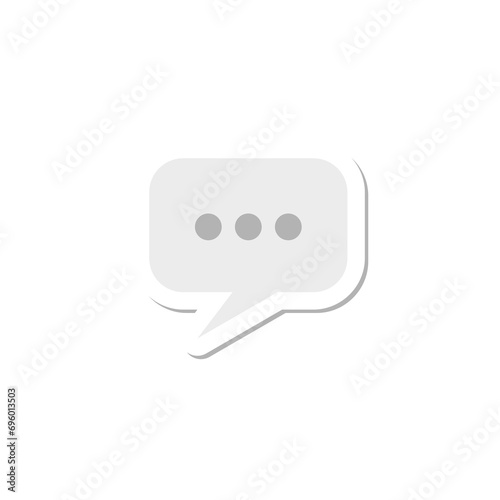 Chat bubble icon isolated on transparent background