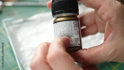 rich liquid gold for painting minis, miniatures for rpg game photo