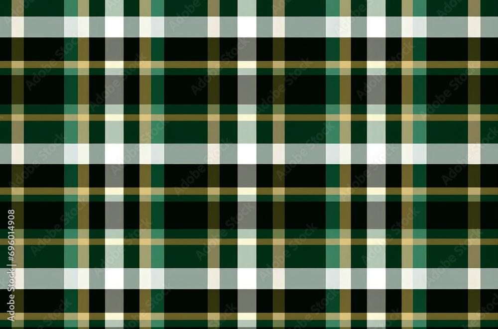 Generative AI illustration of Seamless pattern of plaid checks