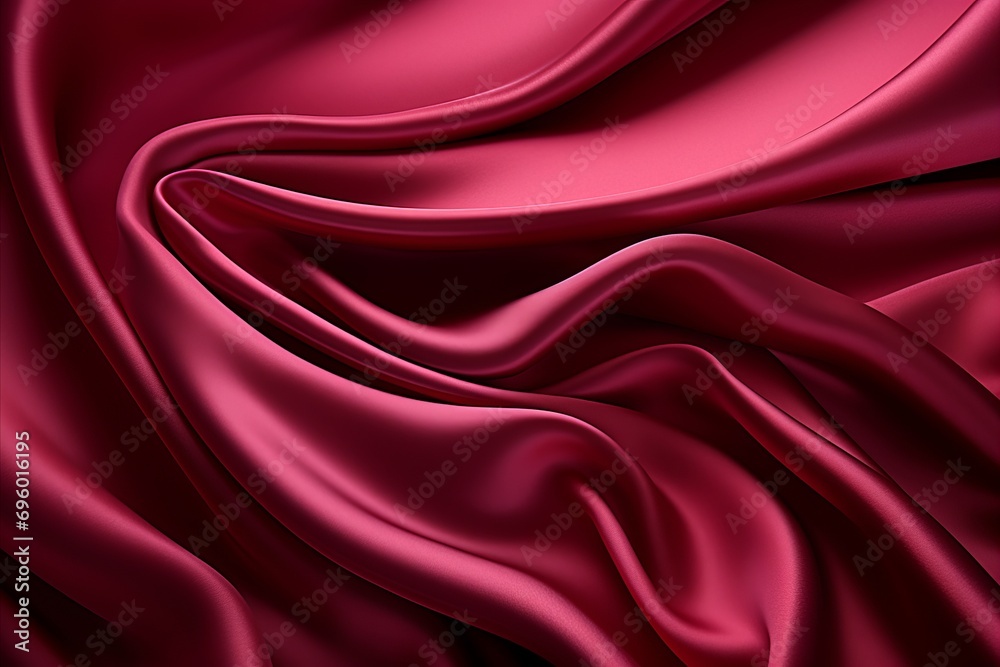 Elegant Flowing Silk Fabric Folds, Abstract Background with Slowly Shifting and Transforming Forms