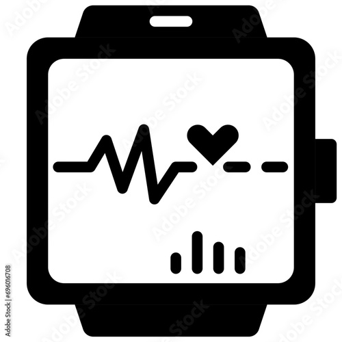 smart watch glyph style icons