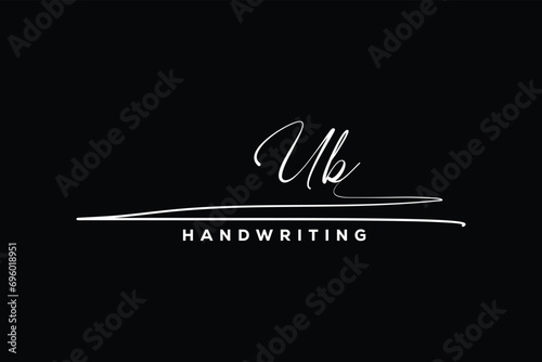 UB initials Handwriting signature logo. UB Hand drawn Calligraphy lettering Vector. UB letter real estate, beauty, photography letter logo design. photo