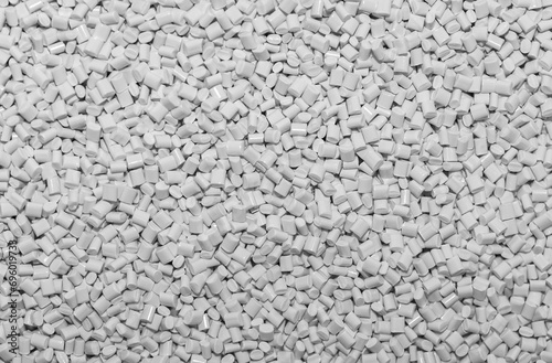 background of white abs plastic granules