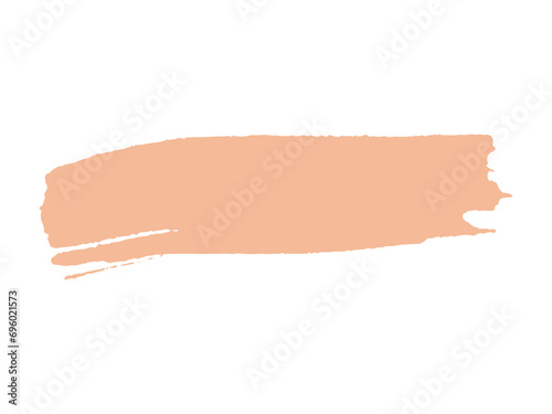 Color of the Year 2024 peach fuzz sample Vector paint brush spot Hand painted trendy color background Ink scribble dab clipart