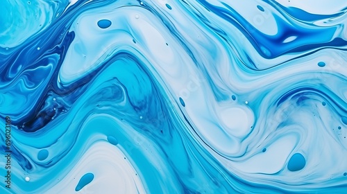 Blue liquid marble background with flowing texture is a form of experimental art.
