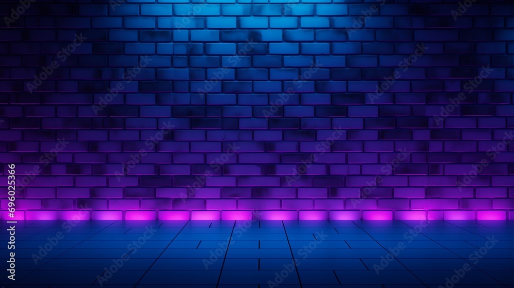 brick wall room background with neon lights brick wall room background with neon lights
