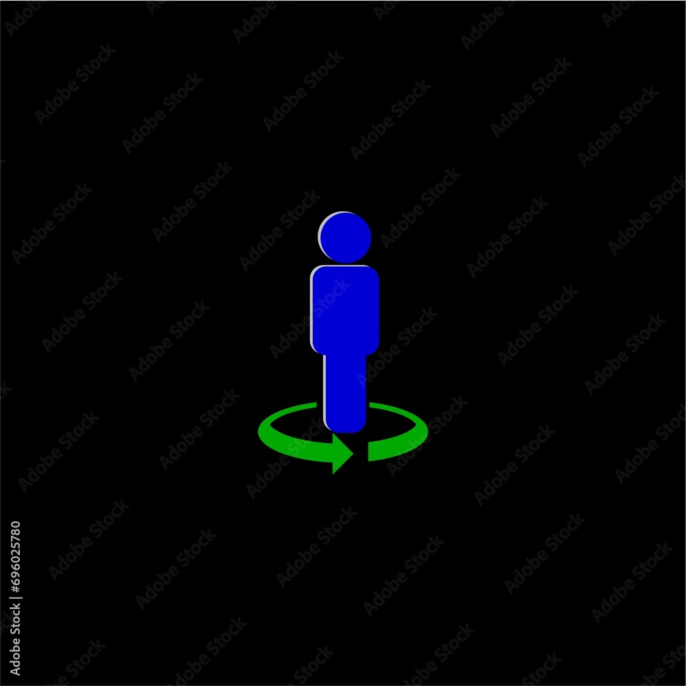 Businessman Circle icon. User Icon on black background Businessman Circle icon. User Icon on black background