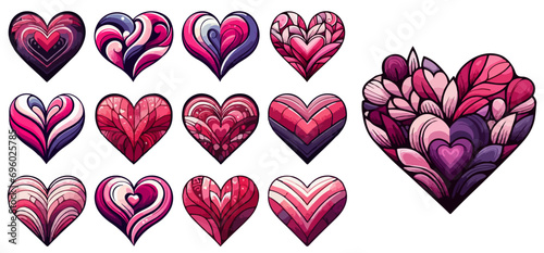 pink and purple heart