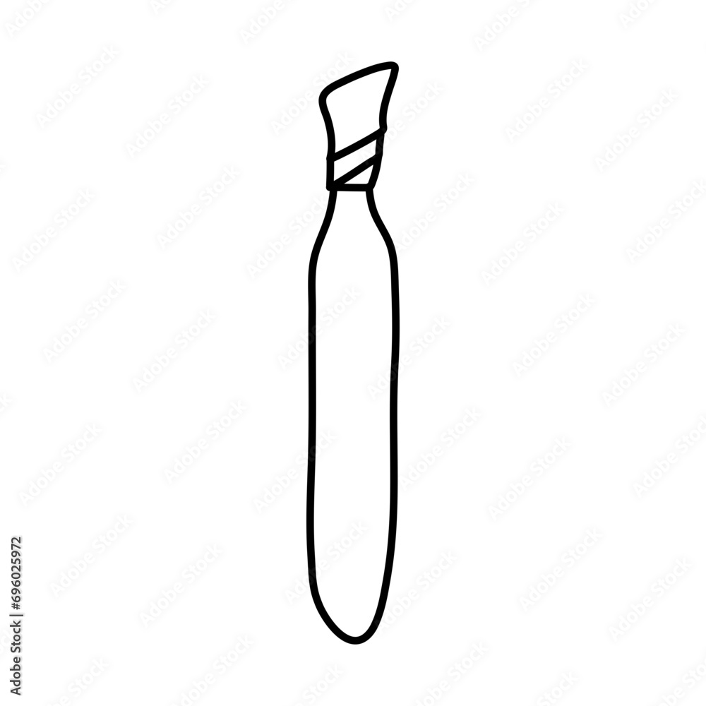 Outline style necktie vector 