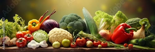 Background of fresh variety of vegetables  fresh vegetables from the garden  organic harvest  banner