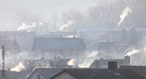 smoke from the houses with fireplaces are polluting the environment with harmful fine dust
