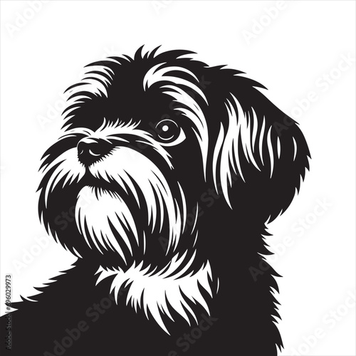 Dog Silhouette: Furry Friends Forever, Wholesome Tails, and Loving Canine Shadows for Creative Projects - Minimallest black vector dog Silhouette
