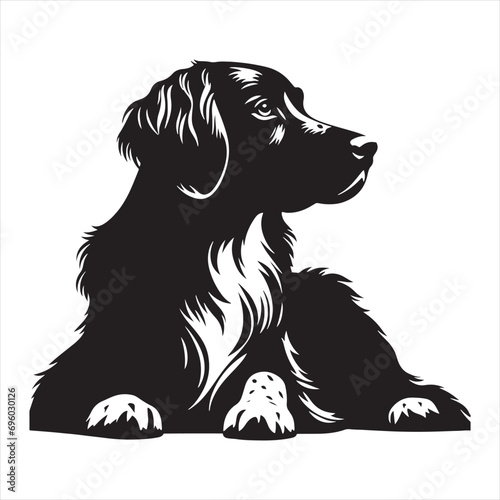Dog Silhouette: Outdoor Adventures, Furry Forms, and Dynamic Doggy Poses for Artistic Expression - Minimallest black vector dog Silhouette
