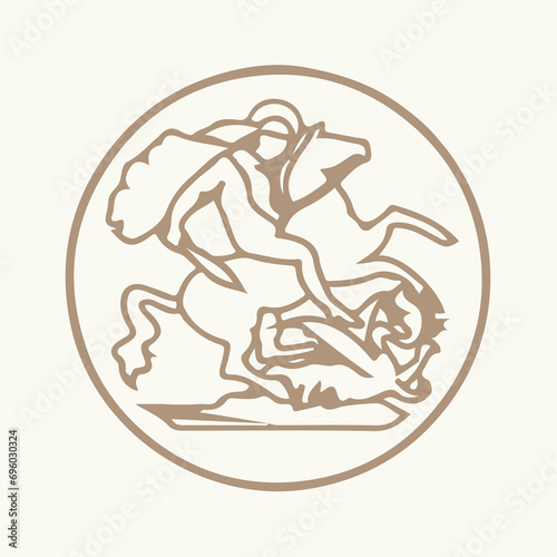Symbol from the Flag of Malta. Vector drawing sign