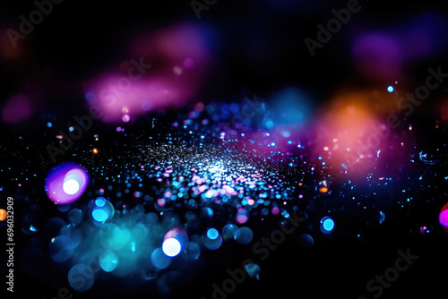 Confetti rain on dark background. Festive and joyful concept © Jsanz_photo