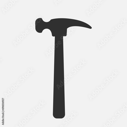 Carpenter hammer icon. House repair tool. Vector