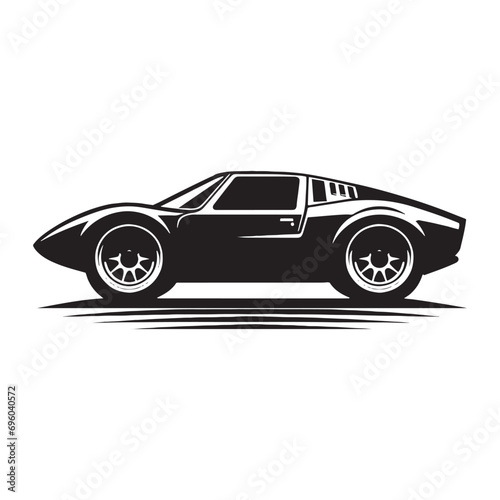 Car Silhouette: Retro Wheels - Nostalgic and Cool Car Outlines Inspired by the Past - Minimallest black vector vehicle Silhouette 