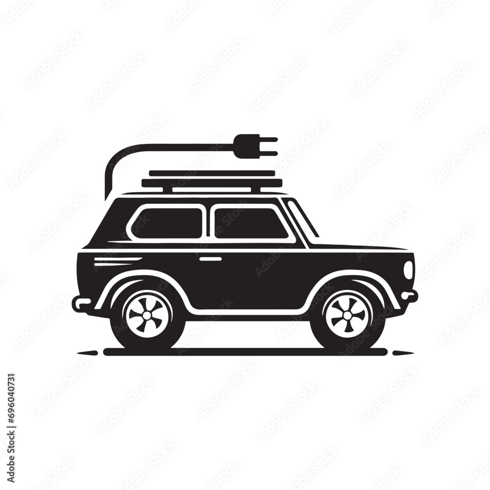 Car Silhouette: Speeding Through the Shadows - A Sleek Collection of Vehicle Shadows for Creative Projects - Minimallest black vector vehicle Silhouette
