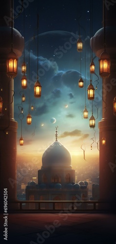 mosque at night