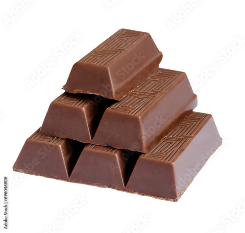  Delicious chocolate pieces cut out