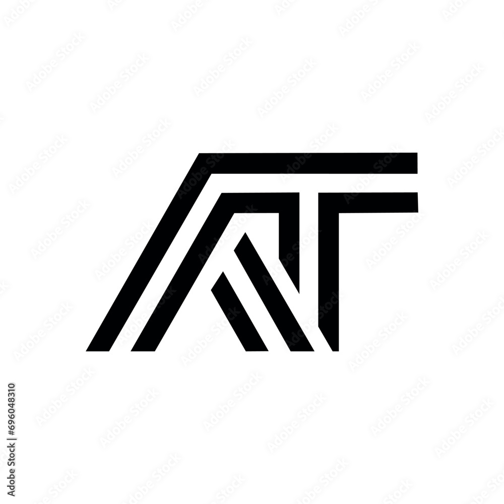 Initial Letter AT Logo Design Template vector Initial Letter AT Logo Design Template vector