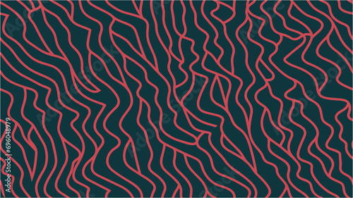 Exotic nature decoration seamless background pattern. Digital effects. Simple curved lines with repeat stripes texture. Abstract graphic background.