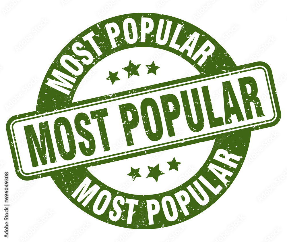 most popular stamp. most popular label. round grunge sign most popular stamp. most popular label. round grunge sign