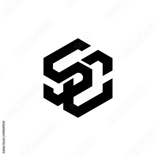 Initial Letter SC, CS Logo Design Template Design vector