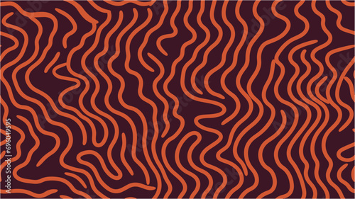Minimal style. Food abstract wallpaper pattern with waved stripes. Doodle style. 80s 90s style. Retro psychedelic background for social media post. Wavy vintage psychedelic wallpaper. Seamless. photo