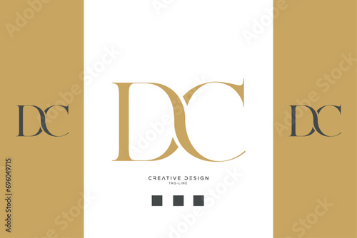 DC or CD Alphabet Letters Logo Monogram Vector
