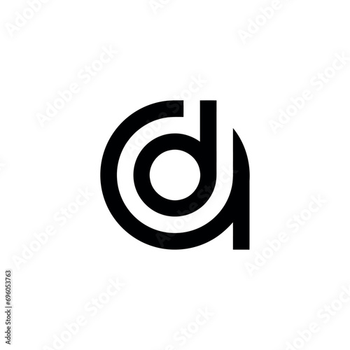 Initial Letter ad Logo Design Template Design vector