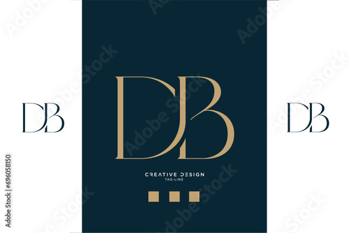 Alphabet Letters DB or BD Logo Monogram photo