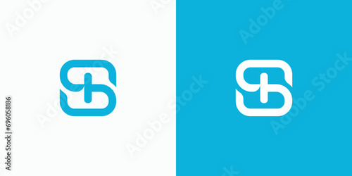 Plus sign S letter logo design photo
