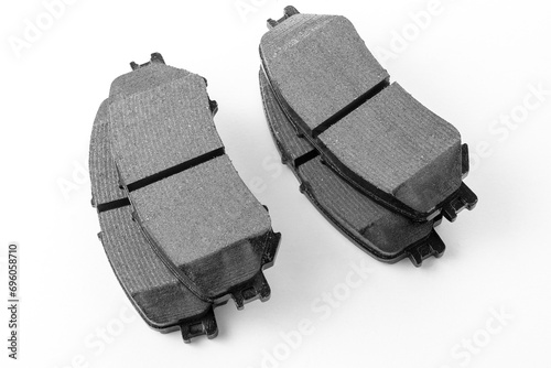 Tableau sur toile Modern new brake pads for passenger car ventilated disc brakes, brake pads close
