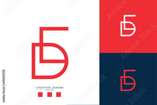 DE or ED Alphabet Letters Logo Monogram photo