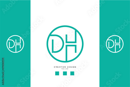 Alphabet Letters DH or HD Logo Monogram
 photo